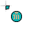Cyan M&M cursor