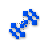 Pixel'd Very Blue Diagonal Resize 2 cursor