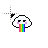white rainbow cloud cursor