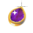 Left Amethyst in Gold Teardrop Background cursor