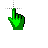 Metálico verde cursor