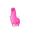 Rainbow Running Llama cursor
