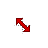Red Diagonal Resize 1 cursor