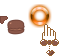 Brown Donut with sparks kawaii Cursors preview