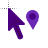 Purple filled location cursor