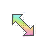 Transparent Rainbow Diagonal 1  cursor