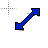 Blue Shard Diagonal resize 2 cursor