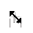 Black ink Diagonal Resize 1 cursor