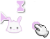 Cute Kawaii Purple Molang Cursors preview