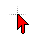 Animados rojos Cursors preview