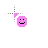 Pink smiley face cursor