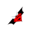 Batman Logo Diagonal Resize Left cursor