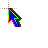 BLUE CHROMA 3D shaded cursor