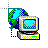 turquoise globe cursor