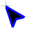 Black Arrow With Blue Outline Full Cursors preview