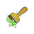 greenwhitedotspntbrush cursor