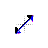 Bevel Blue Resize 1 cursor