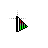 Black & Red -- green gradient x white lines cursor