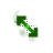 Green Transition Diagonal resize 1 cursor