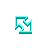 Flashing Neon Aqua and White Diagonal Resize 1 cursor