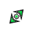 Black and Emerald diagonal 2 cursor