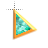 Right Paraiba Tourmaline Triangle in gold cursor