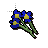 blue flowers cursor