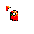 Pac Man Ghost Red Left cursor