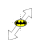 Batman Logo Diagonal Resize Right cursor