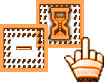 Cyberpunk orange Cursors preview
