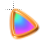 Right Flowing Rainbow Gold Triangle2 cursor