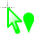 Green location cursor