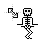 skeleton dance diagonal resize right cursor