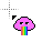 pink rainbow cloud cursor