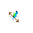 L Blue Diagonal Sitting Birb cursor