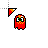 Pac Man Ghost Red Front cursor
