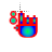 Colour energetic person cursor