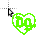 neon green drain gang D&G logo heart bladee cursor
