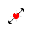 Undertale Soul Diagonal Resize 2 cursor