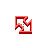 Flashing Neon Red and Clear Diagonal Resize 1 cursor