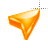 Left glassy golden 3d cursor