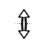 Vertical resize cursor