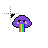 purple rainbow cloud cursor