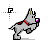 Cute Running Grey Dog cursor