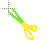 Scissors Green Yellow cursor