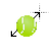 Diagonal Tennis Ball Corgi 2 cursor