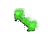 Green Fiery Diagonal Resize 1 cursor