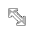 Silver Diagonal Resize 1 cursor