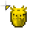 Radioactive Yellow Axolotl Bucket Minecraft cursor