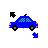 Blue car diagonal 2 cursor